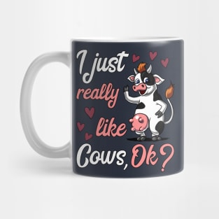 I Just Really Like Cows Cute Farm Animal Funny Cow Mug